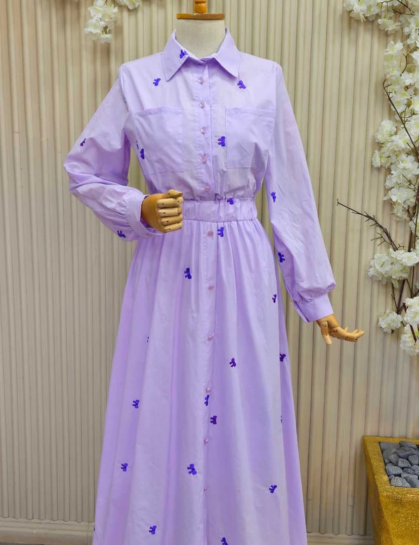 Fabric dress Blue  M