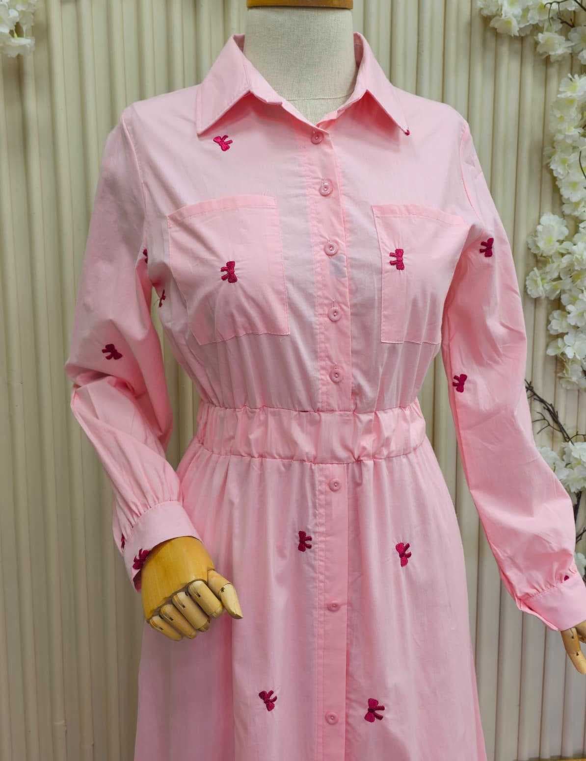Fabric dress Pink  L