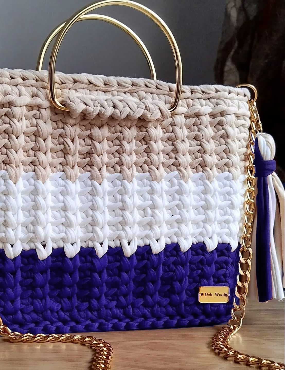 stylish handcrafted bag Blue