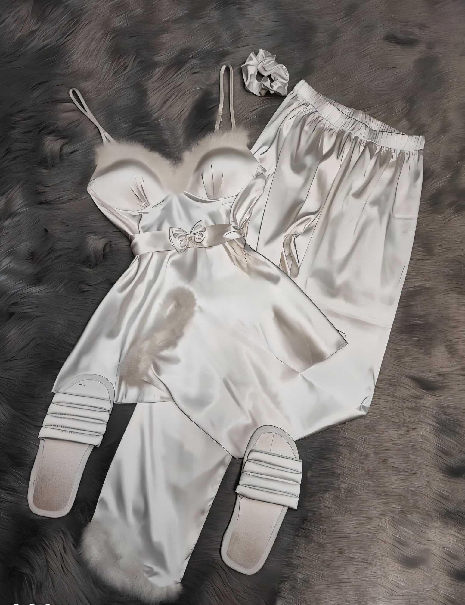 bridal pajama set White  44
