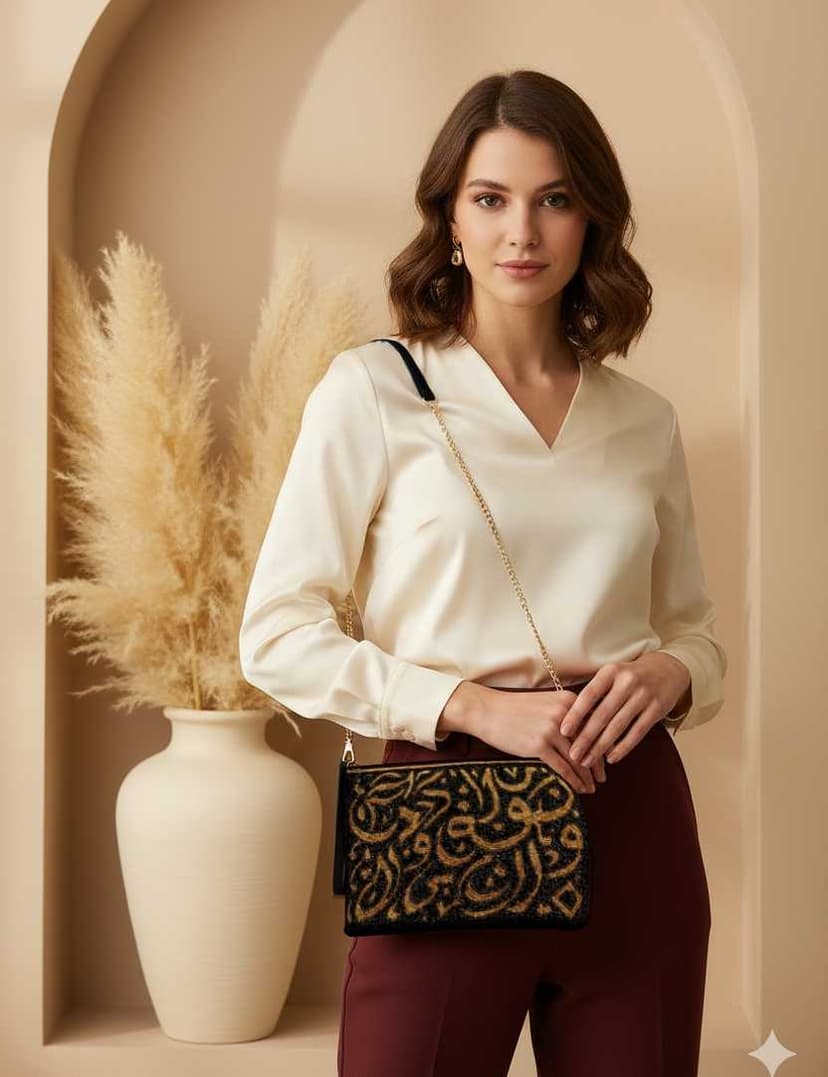 An elegant and luxurious handbag