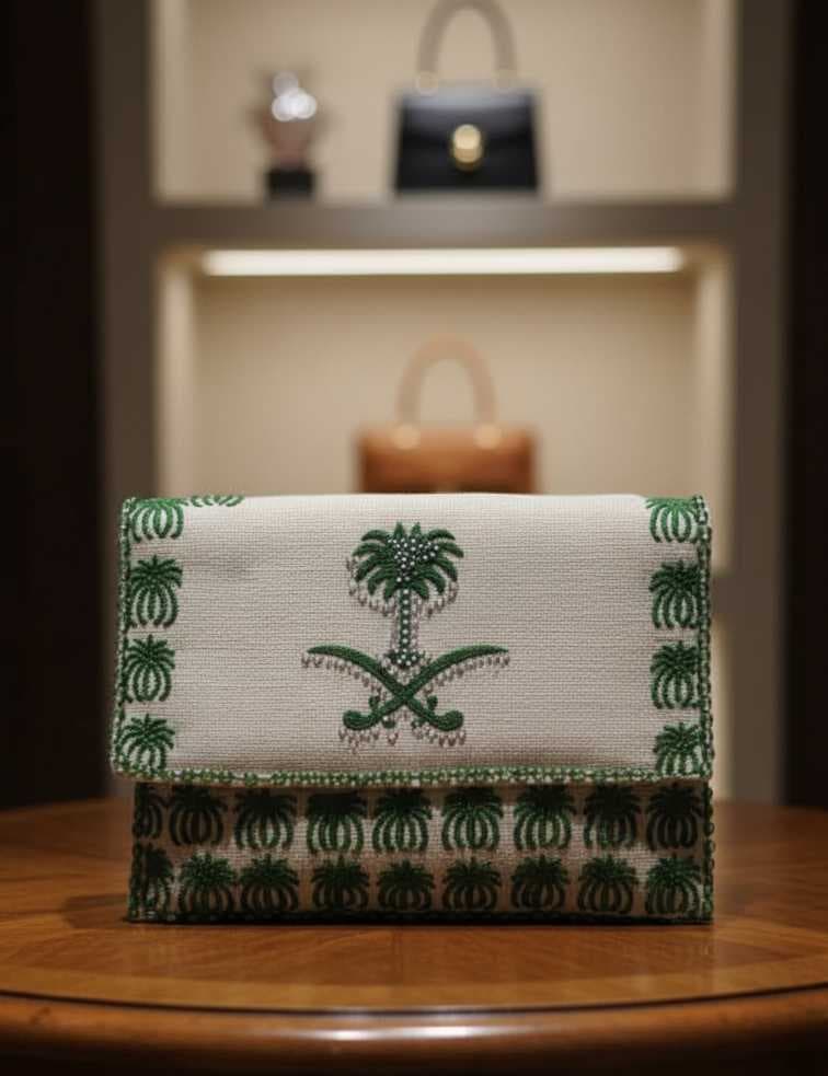 Luxurious handbag with an elegant design inspired by Saudi heritage