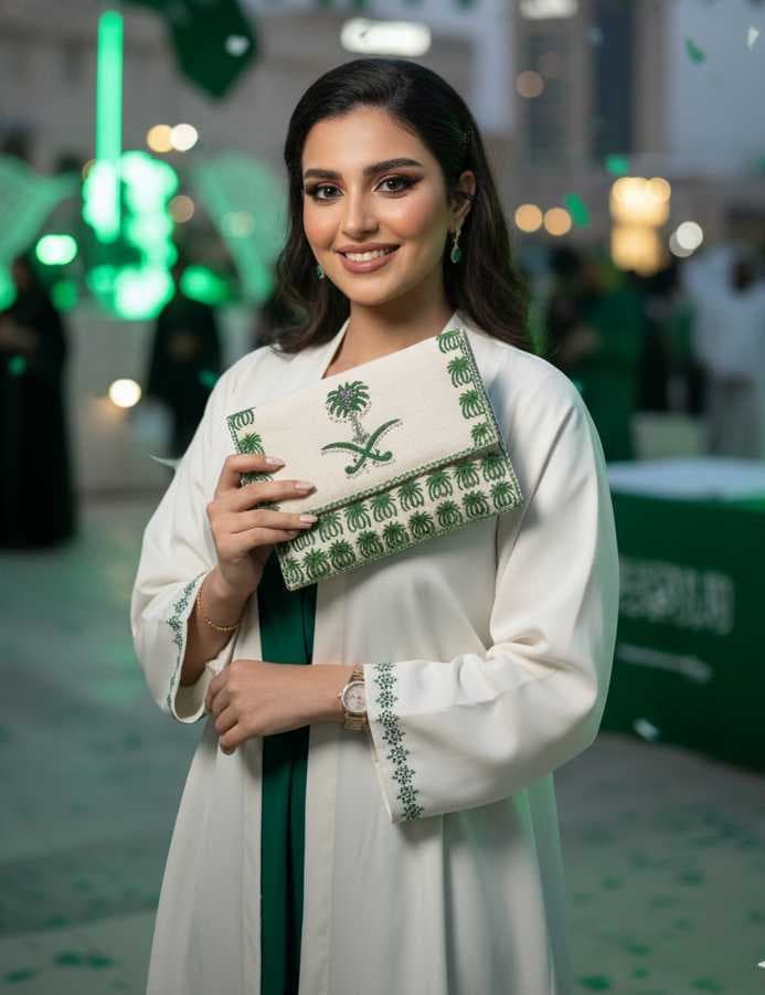 Luxurious handbag with an elegant design inspired by Saudi heritage