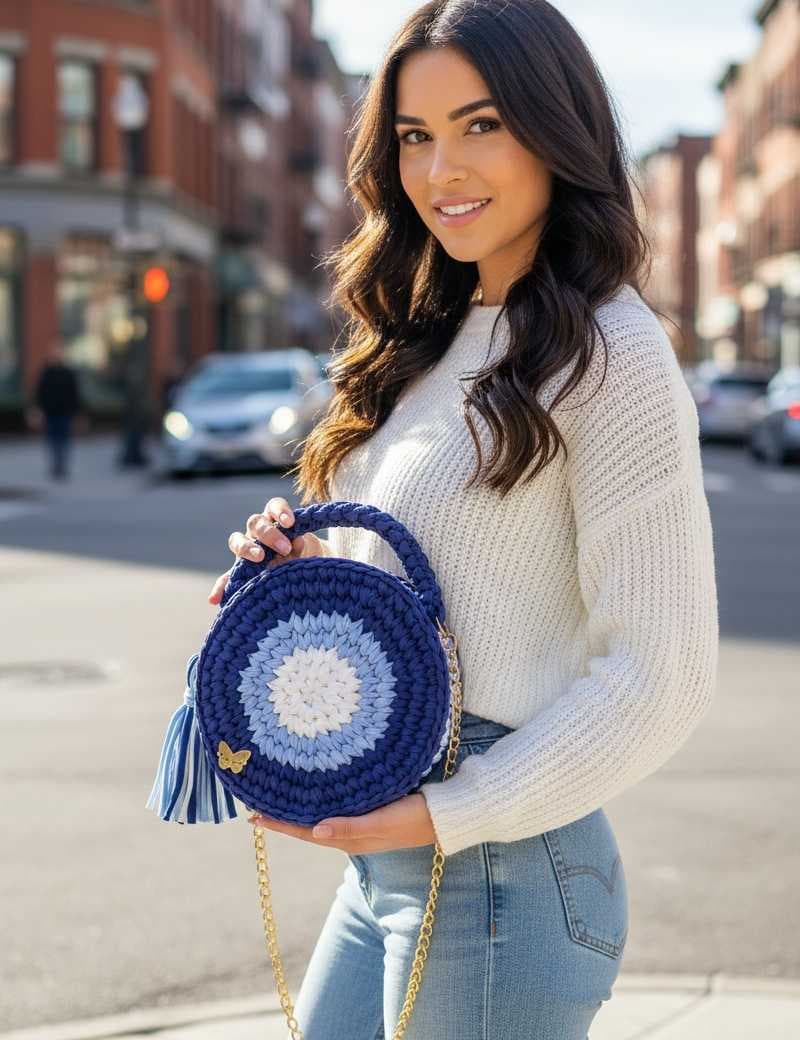 a unique and distinctive handmade bag pinkish