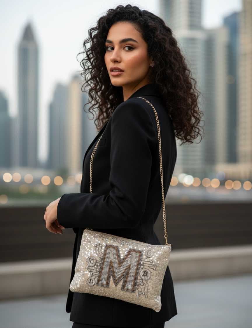 "The Digital Diva Clutch": Where Modern Glamour Meets Artisan Craftsmanship. M