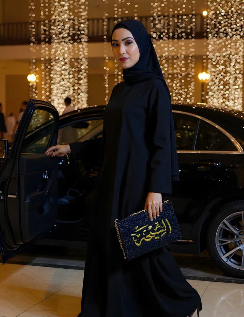 Arabic Calligraphy Embroidered Clutch – Luxury Edition