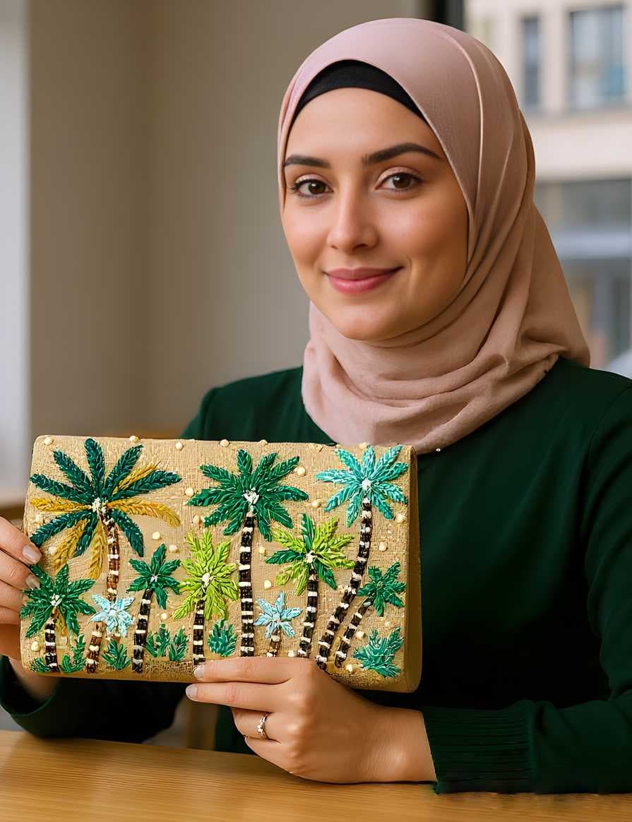 Handmade evening clutch