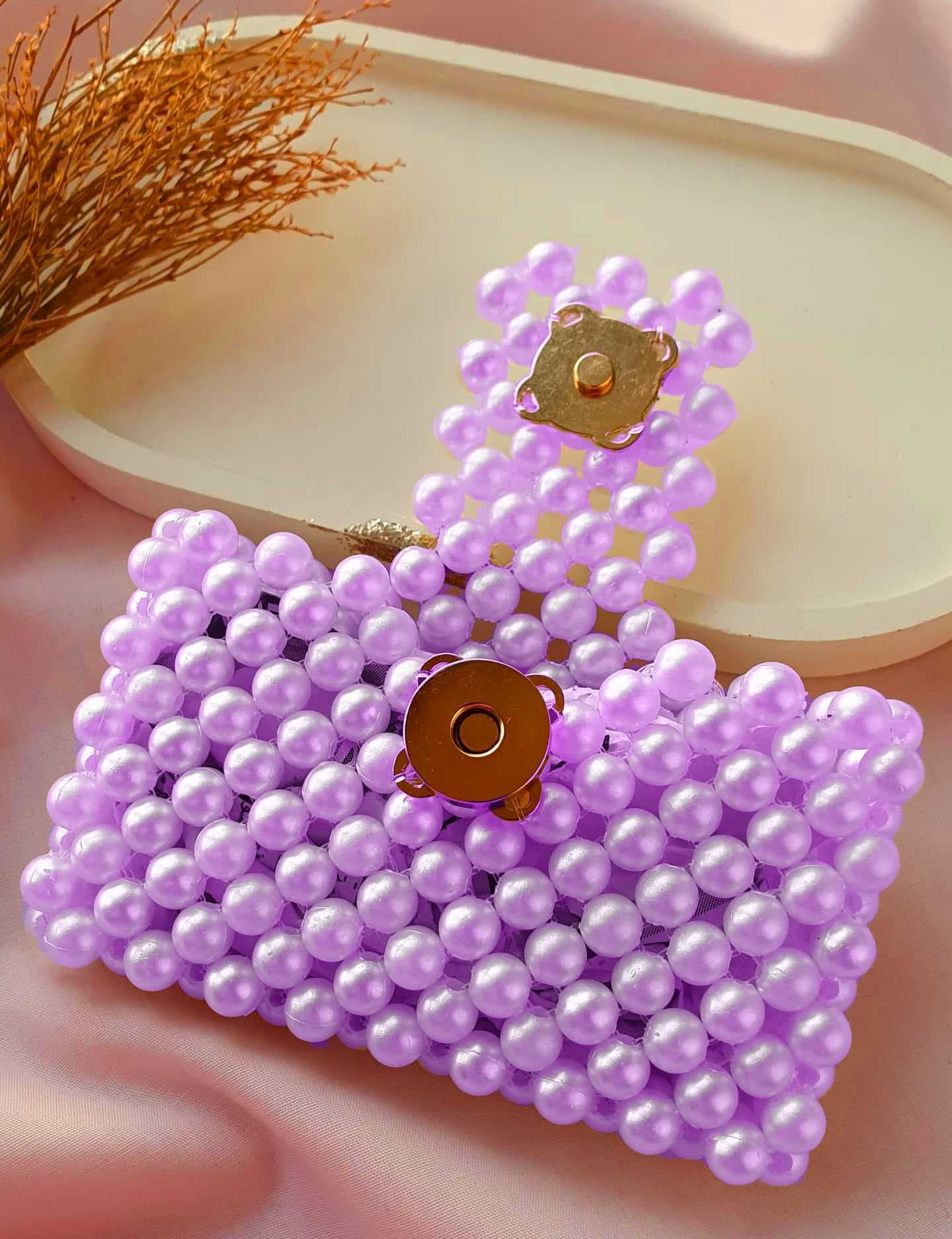 cardholder Pearls purple