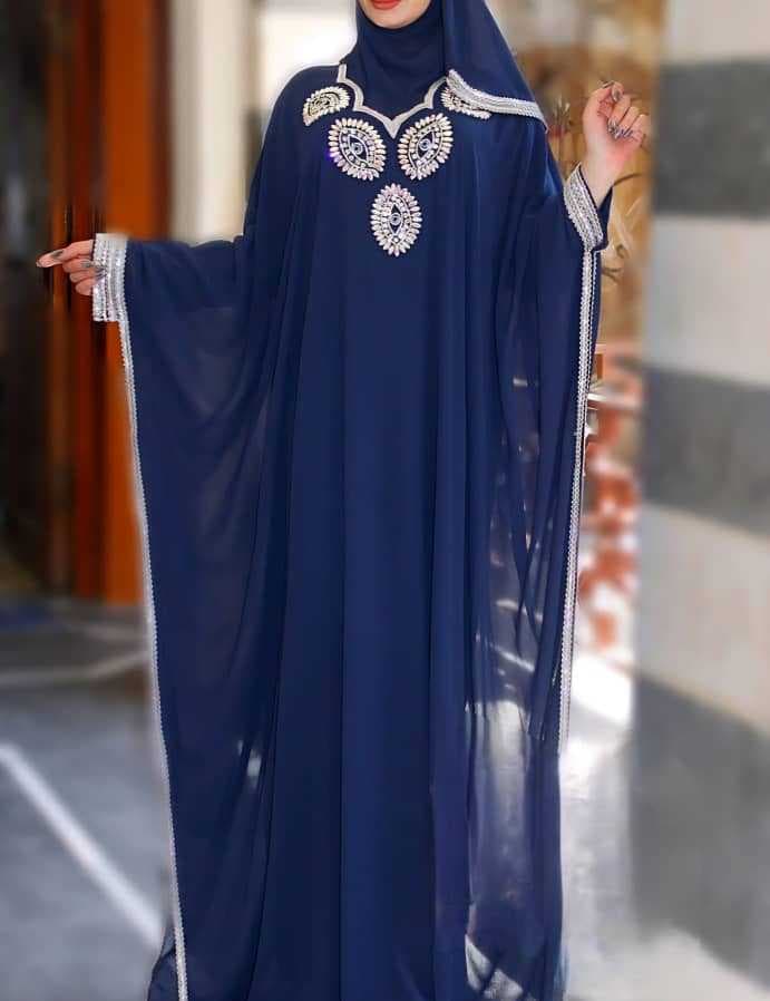 Butterfly caftan navy