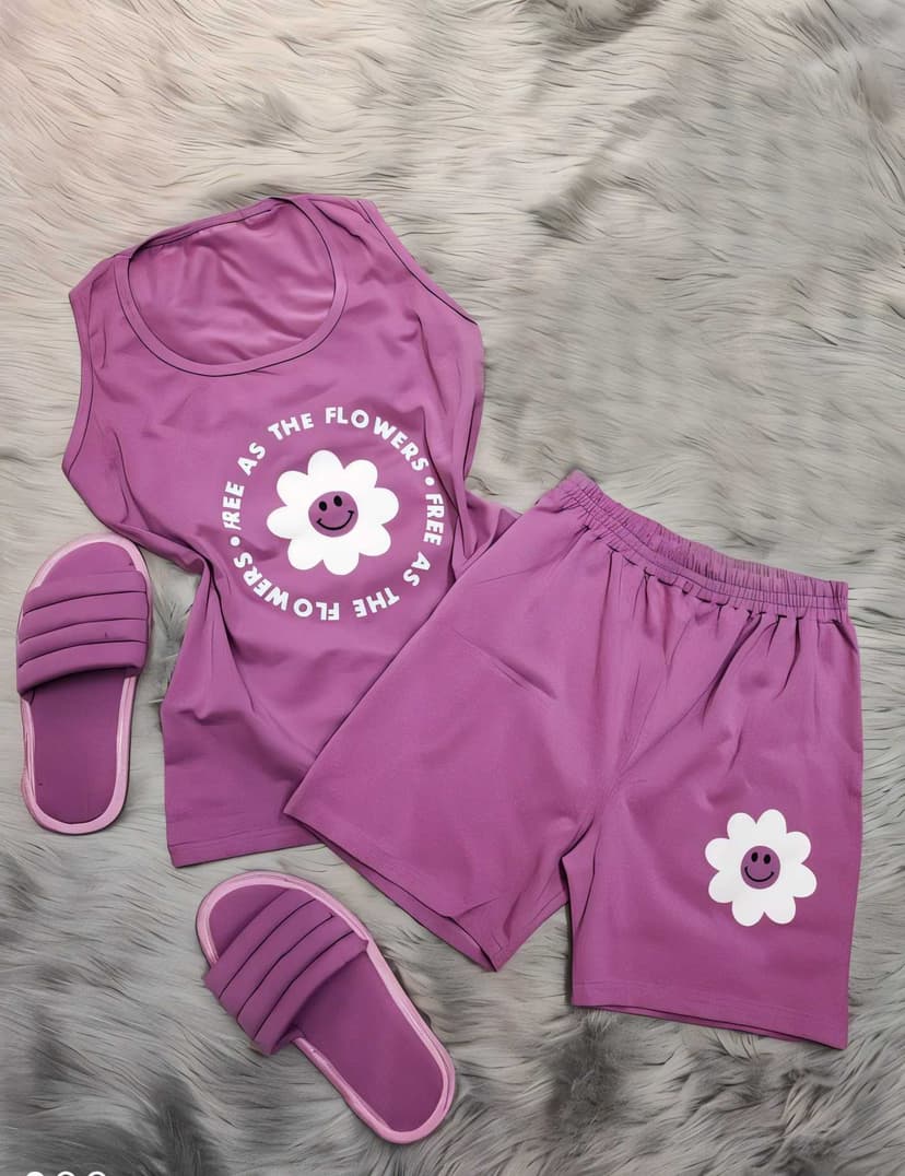 pajama shorts Pink  M - 2