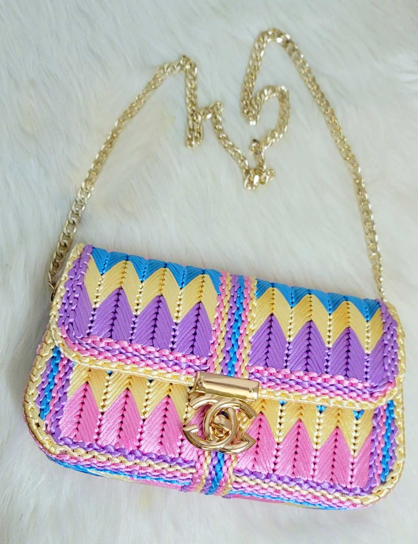 stylish handmade crossbody bag Pink