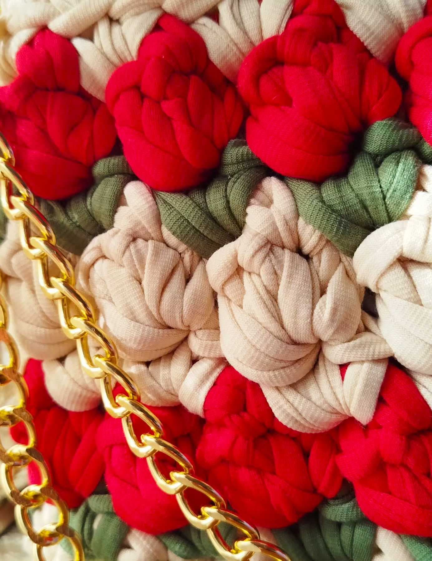 A unique handmade women's handbag red
