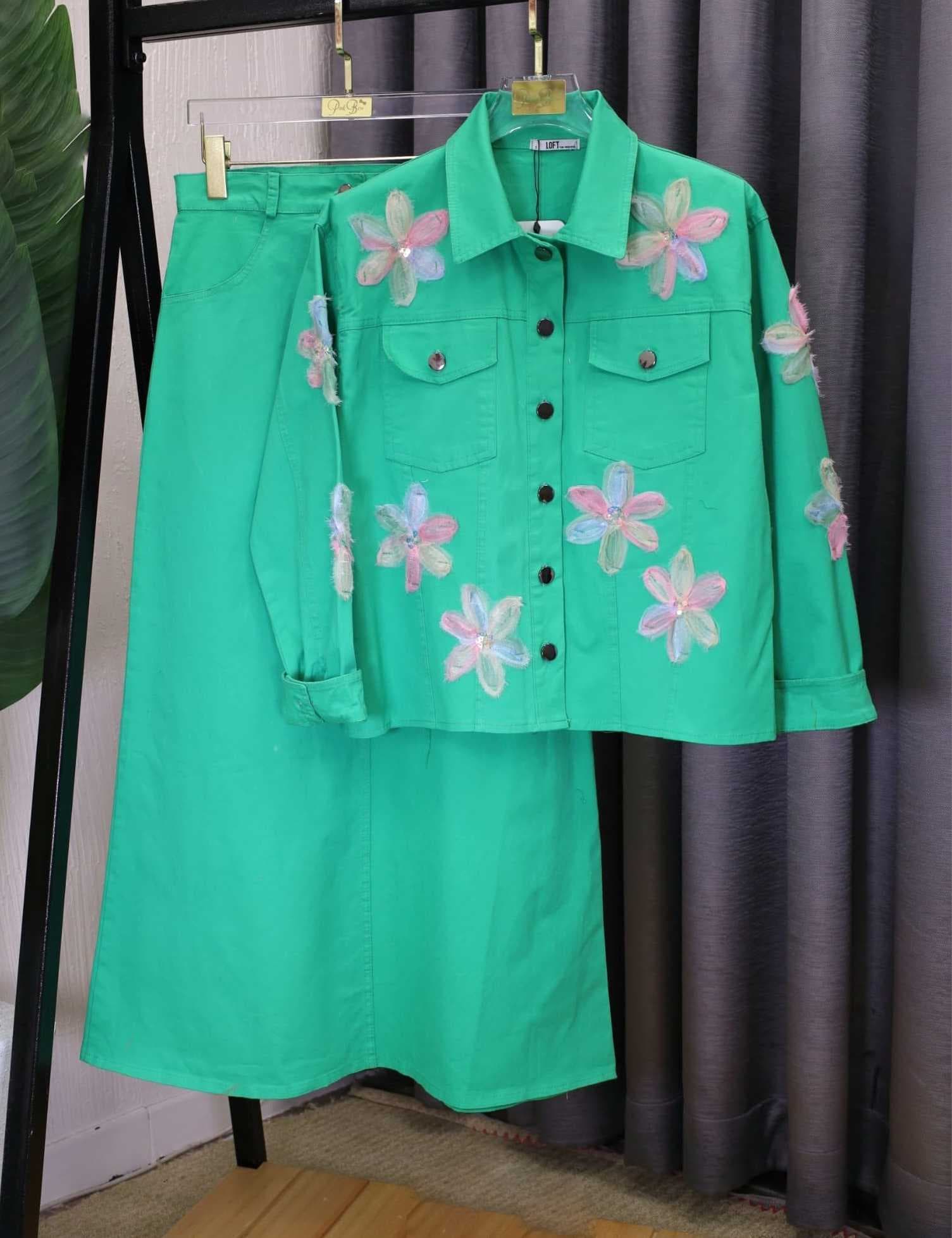 skirt set Green L