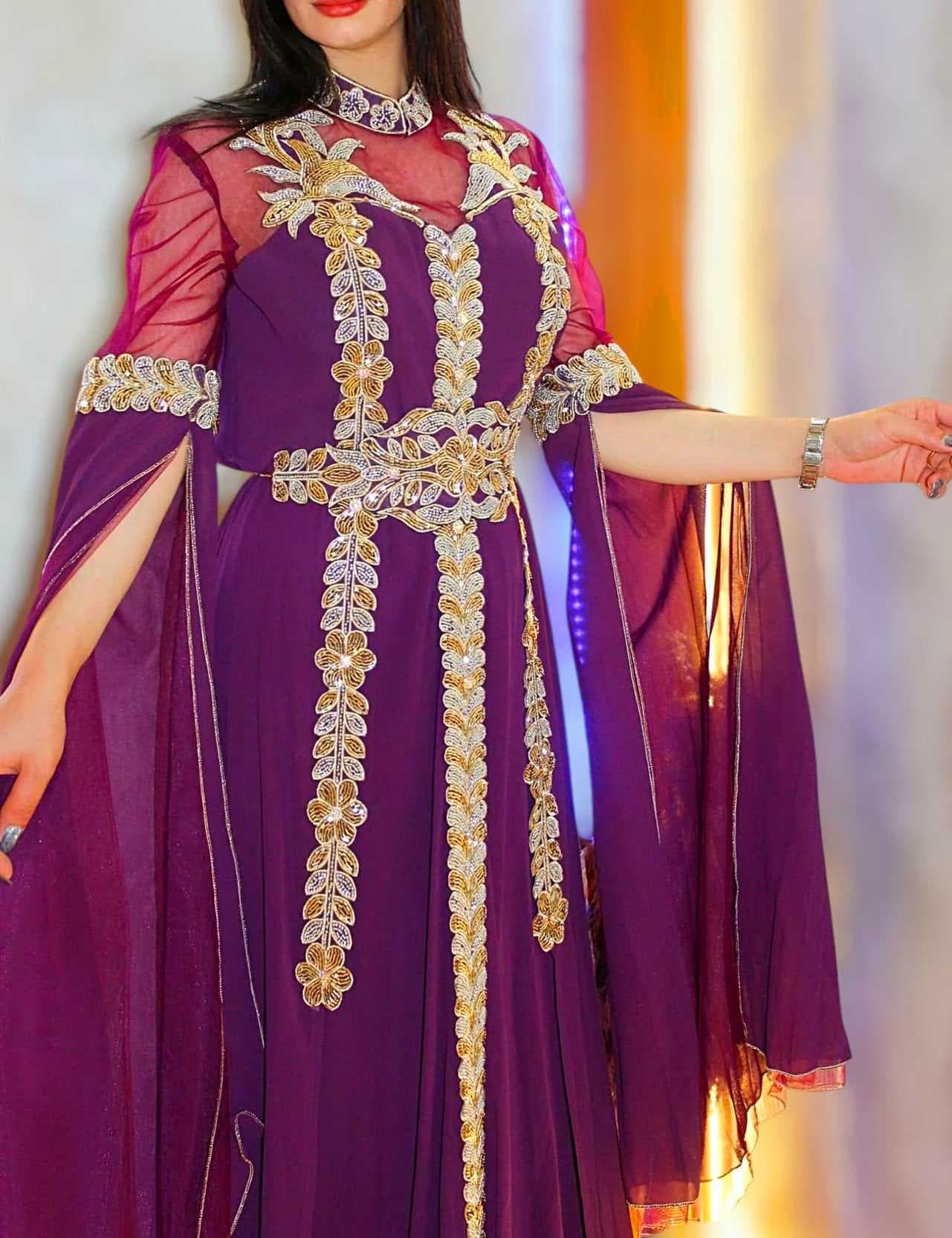 A luxurious caftan purple 2XL