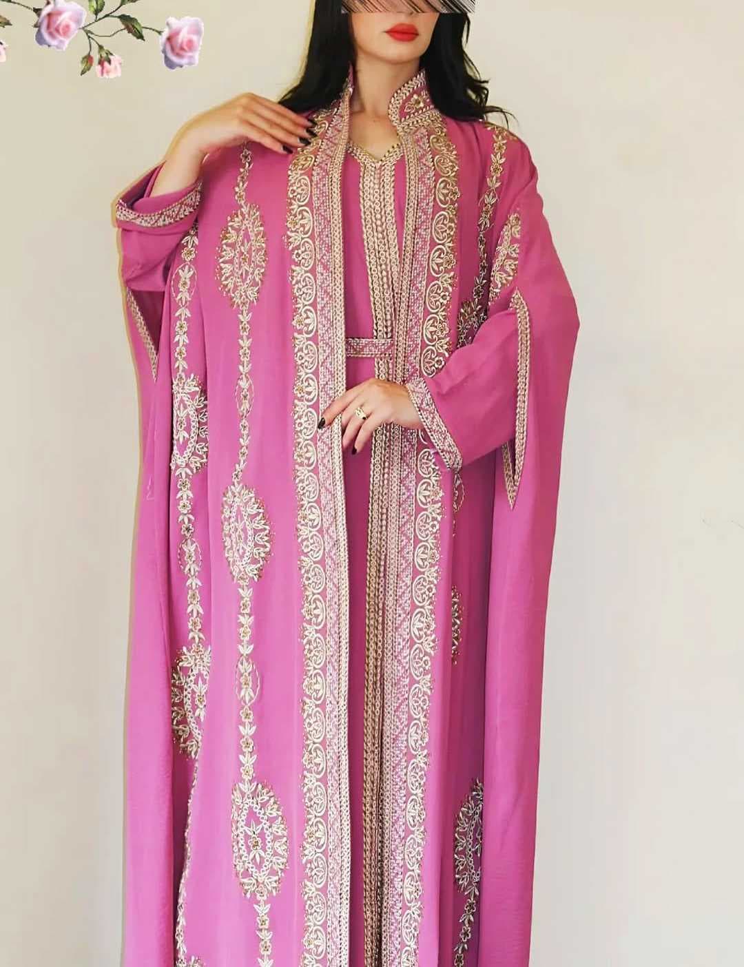 embroidered caftan Pinkish M