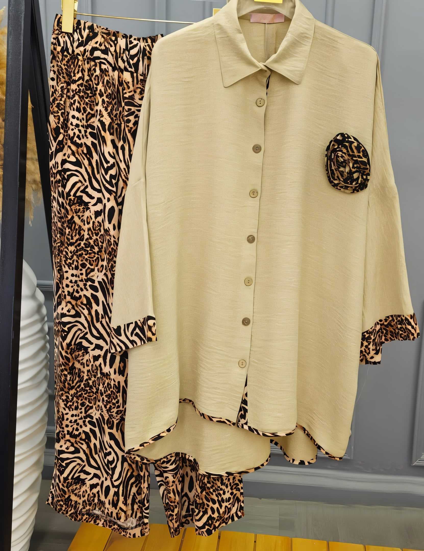 Tiger Linen Set Beige 48