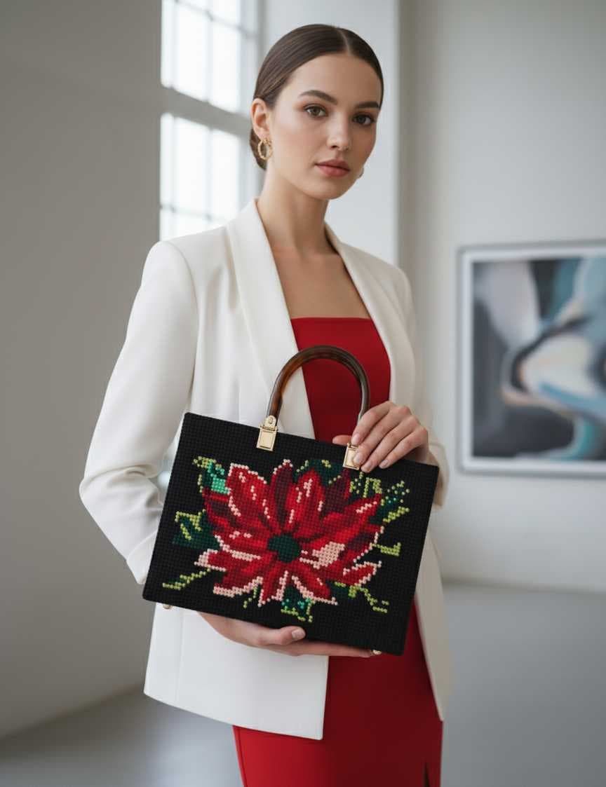 The "Canvas Flower" Bag – A Testament to Refined Taste and Authentic Handiwork.