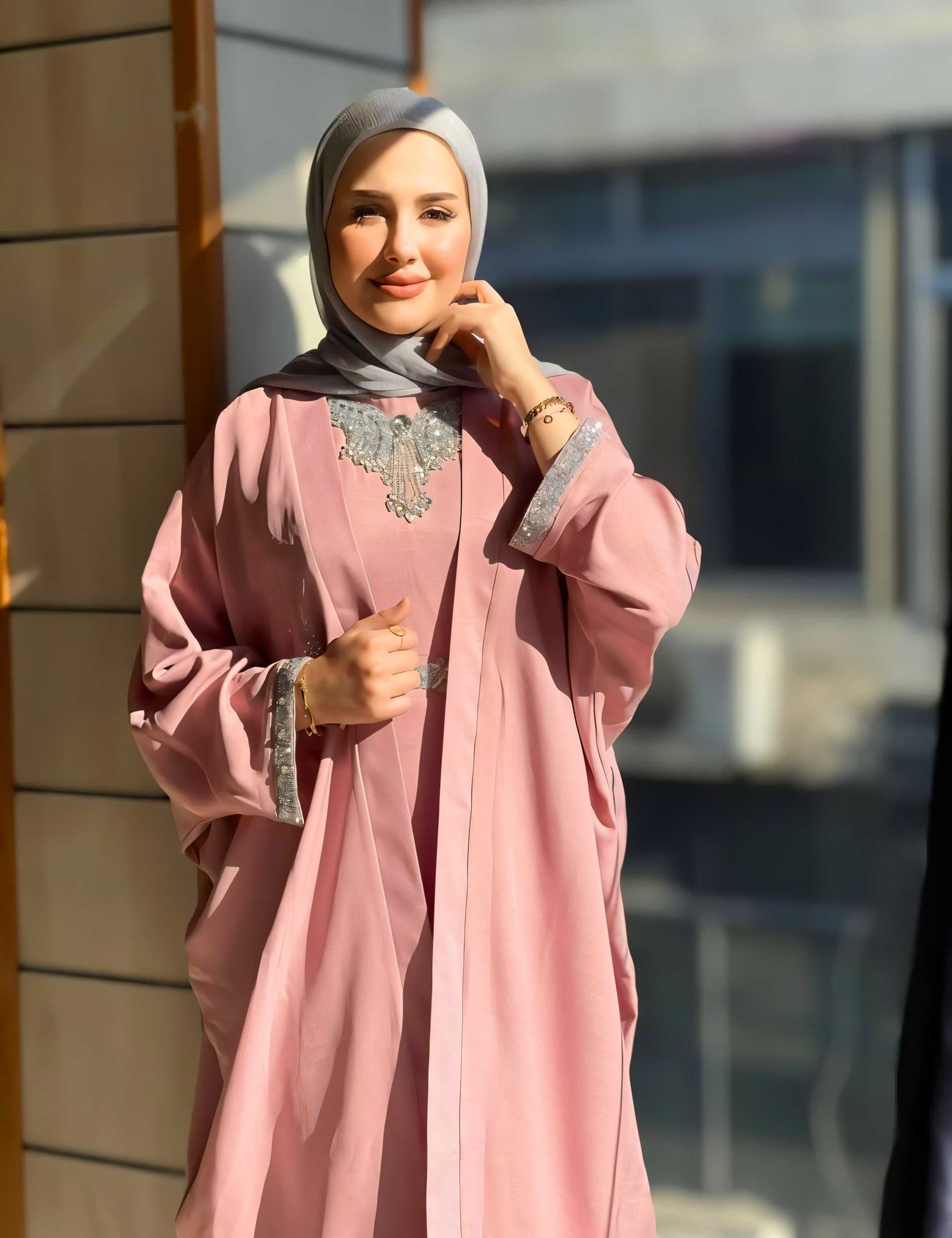Long kaftan Pink 48