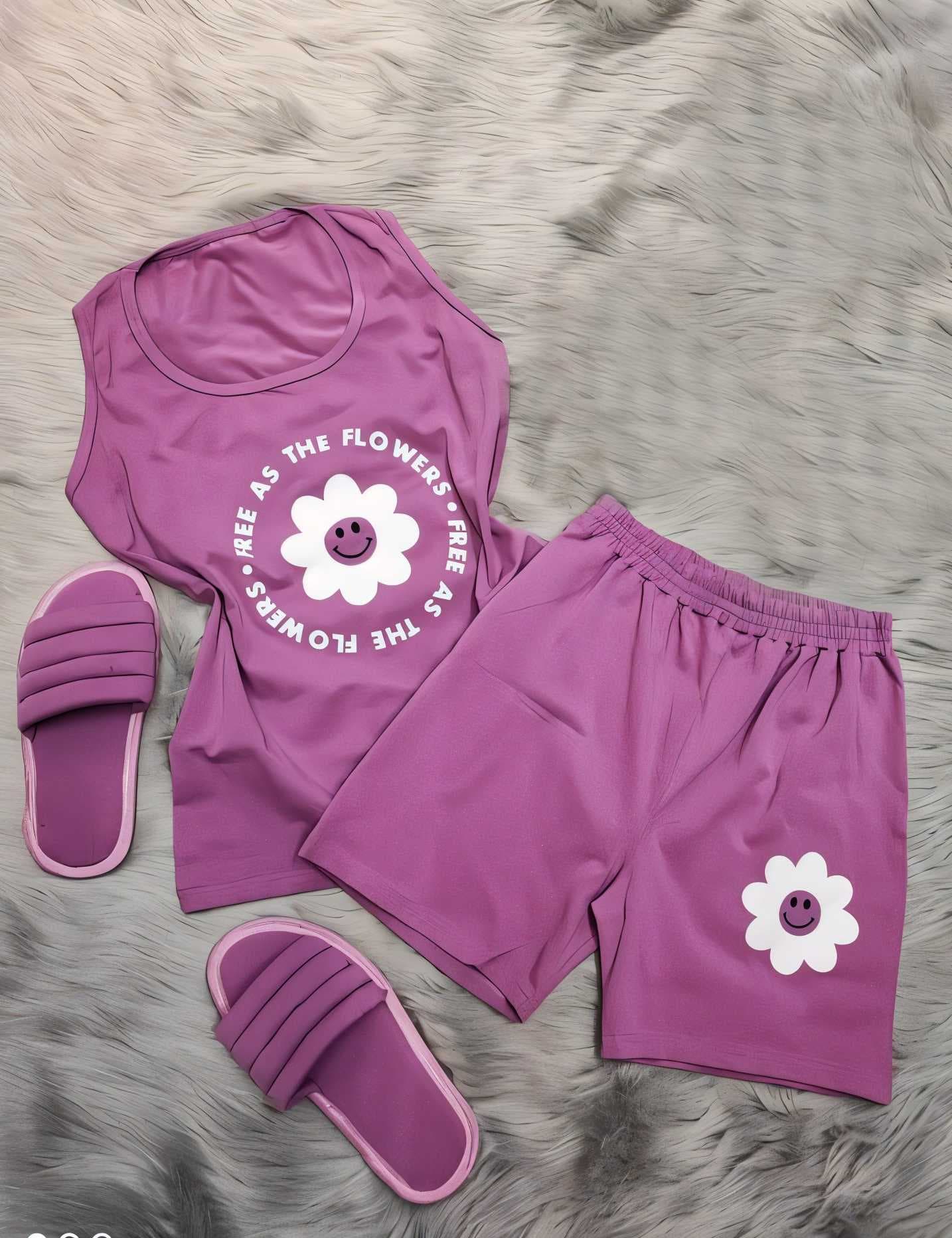 pajama shorts magenta L