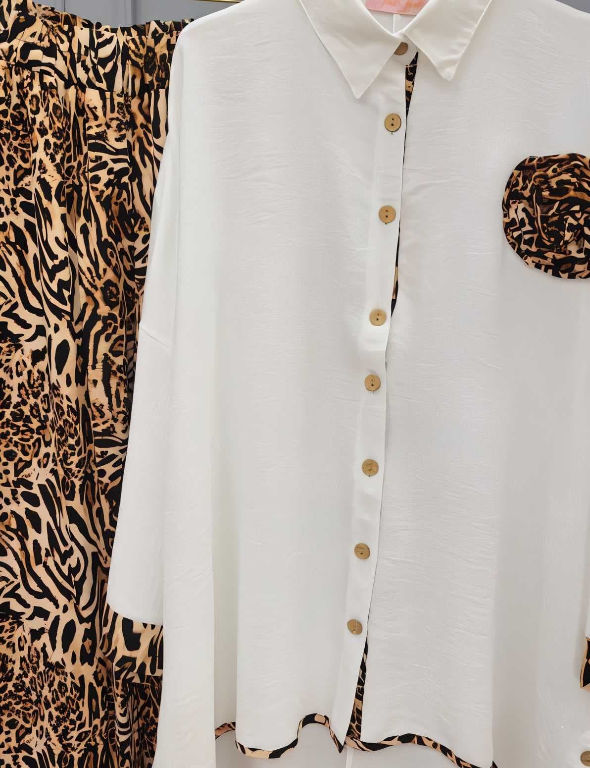Tiger Linen Set White 48